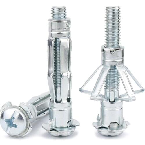 M4 M5 M6 Drywall Anchor Plasterboard Cavity Plug Dowel Hollow Wall Anchor Molly for Ceiling Expansion Screws Gypsum Board Holes