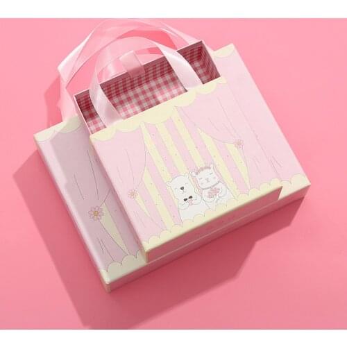 AVEBIEN New Cartoon Birthday Wedding Party Portable Baby Souvenirs Gift Box Pull-out Cupcake Packaging Box коробка для подарка