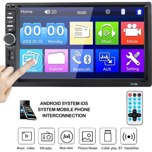 2Din Car Radio Player 7010B /7012B/7018B Car 7" MP5/FM Player Car Reversing Display Touch Screen HD Multimedia Player