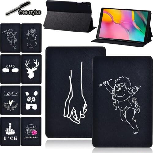 For Samsung Galaxy Tab S6 Lite/Tab A7/Tab A A6 10.1/Tab A 10.5/Tab A 9.7/Tab A 8.0/S5e 10.5 Inch Tablet Case Cover + Stylus
