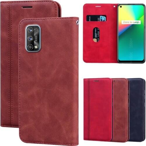 Case For OPPO Realme 7 X7 Pro Funda Protective Flip Leather Cover Magnetic Case Realme 7i чехол Protector Shell Bag Coque Capa