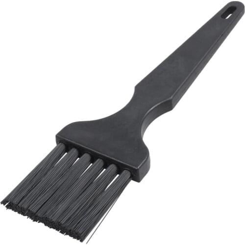 Black 4 x 4cm Plastic Flat Handle Anti Static ESD Brush