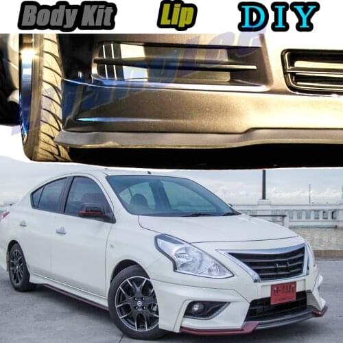 Car Bumper Lip Front Spoiler Skirt Deflector For Nissan Almera / Tino N15 N16 N17 N18 G11 Car Modified Body Kit VIP Hella Flush