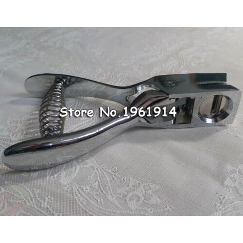Affordable Id Card Badge Metal Hand Held Slot Hole Punch Puncher Office Kit Silver
