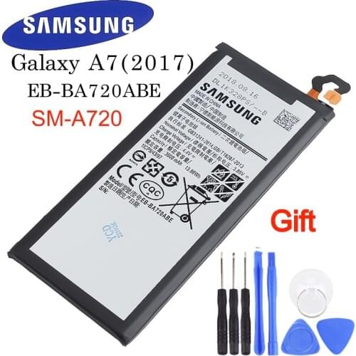 EB-BA720ABE 3600mAh Samsung Original Replacement Phone Battery For Samsung GALAXY A7 2017 version A720 SM-A720 Authentic Battery