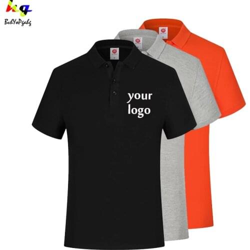 Casual short-sleeved polo shirt Individual collective customization/printing logo picture text short-sleeved polo shirt