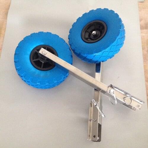 Stainless Steel Boat Transom Launching Wheel For Inflatable Boat Kayak Dinghy Yacht Raft Trolley Kayak Accessories