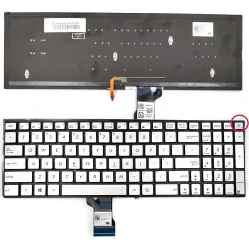 New For Asus ZenBook Pro UX501 UX501J UX501JW UX501V UX501VW Laptop Keyboard US Silver With Backlit Without Frame