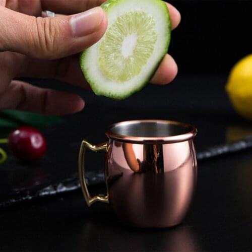 Small Moscow Mule Copper Mugs- Handcrafted Heavy Mug Cups with Double Walled - 100% Pure Copper, 2-Ounce