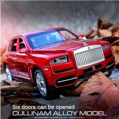 1:32 Scale Rolls Royce Cullinan Die-casting Car Model Childrens Diecasts Metal Sound and Light Pull Back SUV Model Toy Vehicles