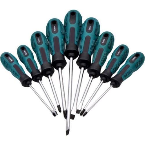 10PCS screwdriver set, hardware tool combination set plus hard cross slotted screwdriver small screwdriver