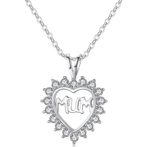 The mothers day MUM was platingwith inlaid zircon necklace