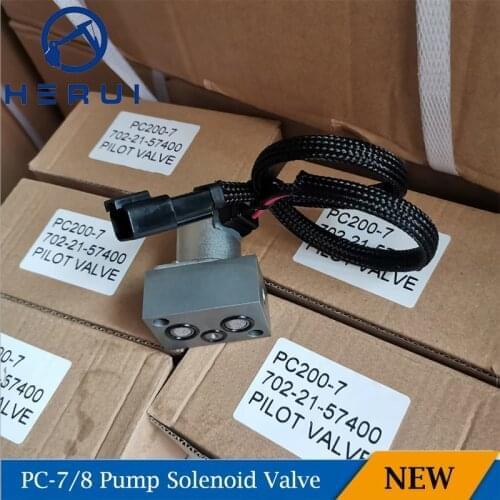 PC200-7/8 Hydraulic Pump Solenoid Excavator Replacement Parts 702-21-57400 For Komatsu Excavator PC200-7 PC200-8 Pilot Solenoid