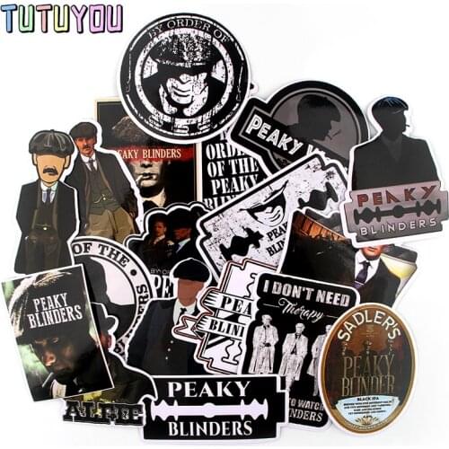 PC537 18pcs/set TV series Peaky Blinders Scrapbooking Stickers Decal For Guitar Laptop Luggage Car Fridge Graffiti Sticker