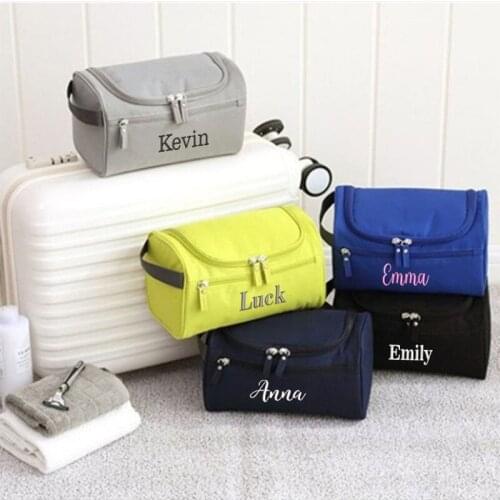 Personalized Outdoor Portable Oxford Cloth Travel Rinse Bag Waterproof Large Capacity Storage Makeup Bag Custom Embroidered LOGO