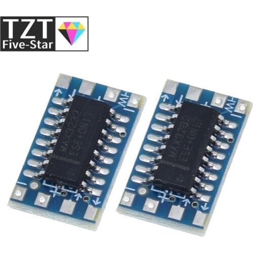 TZT mini RS232 MAX3232 Levels to TTL level converter board serial converter board Dropshipping