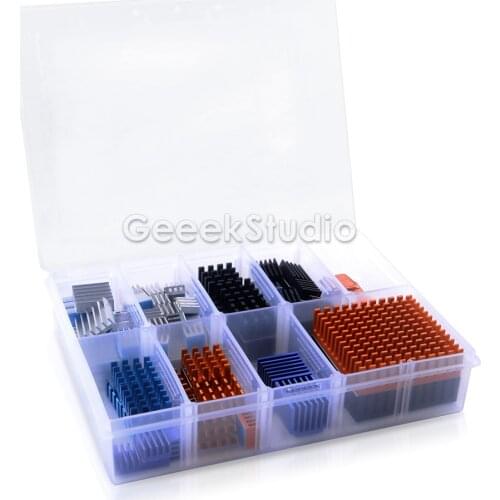 Raspberry Pi 102pcs Heatsinks Aluminum Copper for Raspberry Pi Raspberry Pi 4/3B+/3B/B+/B/A Stepper Motor Module PC Power IC LED