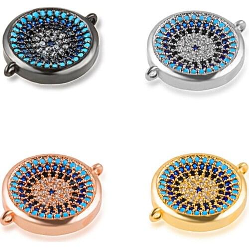 Luxury Exquisite Four-color Crystal Brand Charm Unlimited Accessory Connector DIY Bracelet Necklace Jewelry