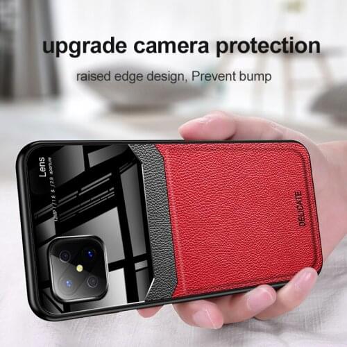 For OPPO A92S A52 A91 A11X Case Luxury Shockproof Soft Bumper Leather Case Coque For OPPO A8 A9 A5 A3 A9X A92020 F11 Phone Cover