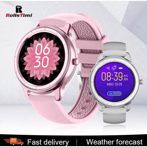 Rollstimi Full Touch Smart Watch Men Lady IP68 Waterproof Bracelet Heart Rate Monitor Sleep Monitoring Fashion Smart wristband