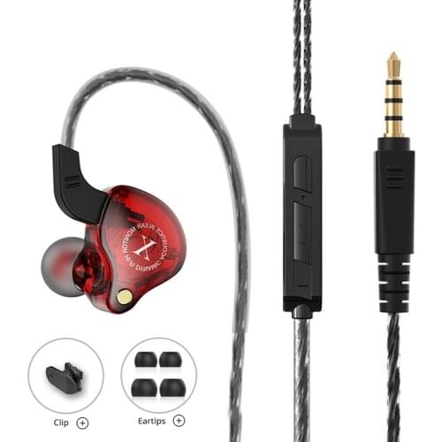 X2 Sports Wired Eearbuds HiFi Running Earphone Earplugs Bass Subwoofer Music Headset for MP3