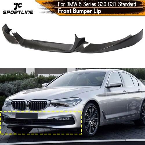 Carbon Fiber Front Bumper Lip Spoiler for BMW 5 Series G30 G31 Standard Bumper 2018 - 2020 Front Bumper Lip Spoiler