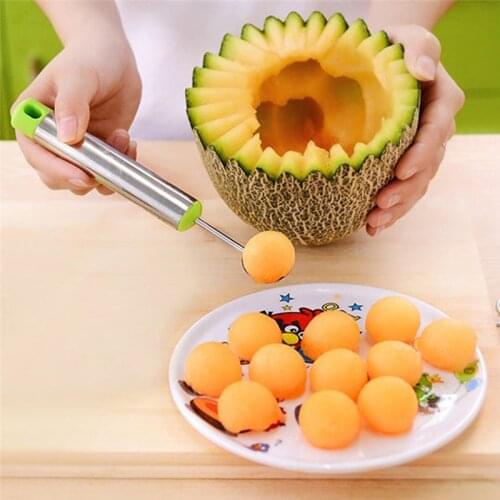 Creative Watermelon Melon Fruit Spoon Tableware Ice Cream Dig Ball Scoop Spoon Baller Assorted Cold Dishes Tool Kitchen Tools