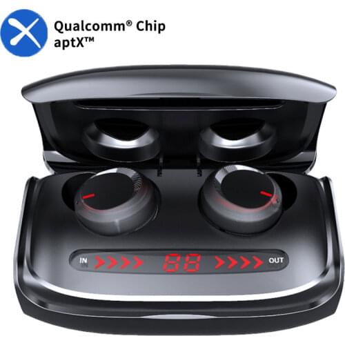 AptX TWS Wireless Bluetooth 5.0 Earphones Qualcomm Chip True Wireless Earbuds with Microphone 3500mAh Charging Box Headphones
