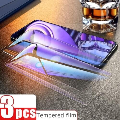 3pcs Full Tempered Glass For Realme 8 Pro 7 5G Q3 6 Pro Protective Screen Protector Glass For Oppo Reno 5 Z 6 Pro 5G F11 Pro 6.6