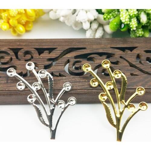 20pcs 35x37mm Filigree flower Wraps Metal Charms For Embellishment Scrapbook DIY Jewelry Metal Craft Wraps