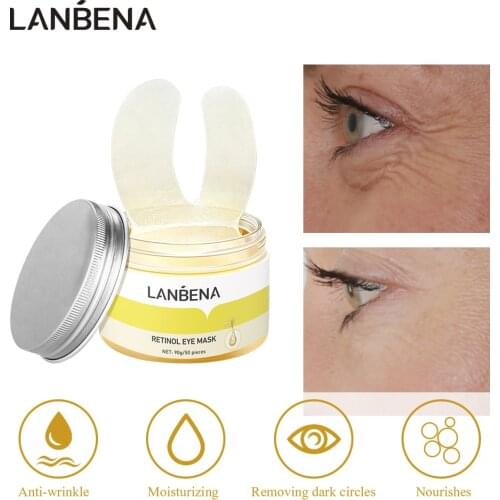LANBENA Retinol Eye Mask Anti-puffiness Lifting Firming Reduces Dark Circles Eye Serum Eye Skin CareEye Patch 50pcs