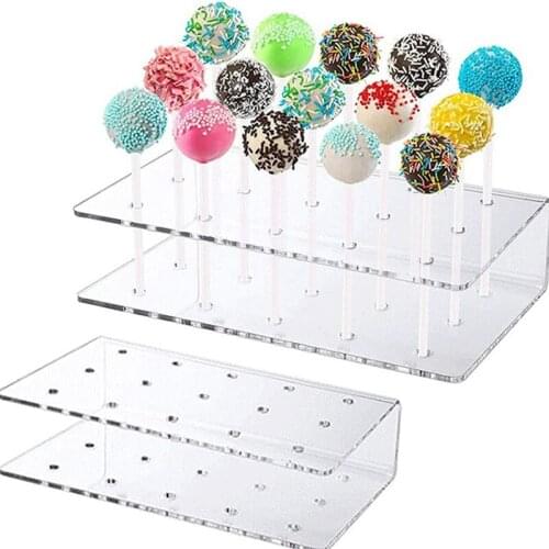 Cake Lollipop Holder Display Stand 15 Hole Clear Acrylic Holder Candy Holder