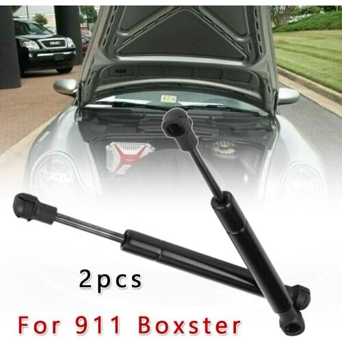 1Pair Black Front Hood Lift Struts Support Shock Gas Cylinder For Porsche 911 Boxster Stainless Steel