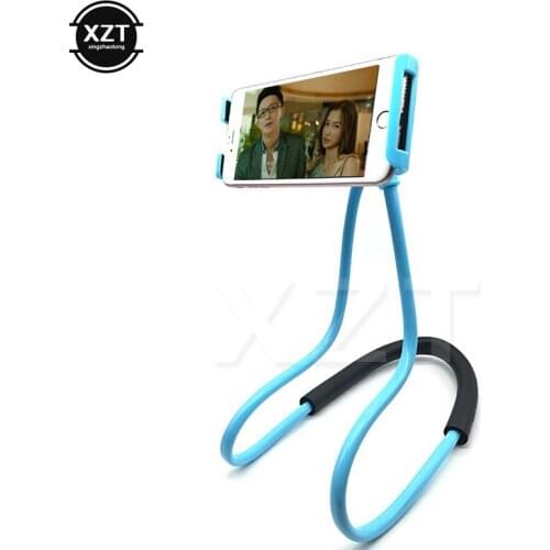 Mobile Phone Holder Lazy Hanging Neck Phone Stands Necklace Bracket Bed 360 Degree Phones Stand For iPhone Xiaomi Huawei
