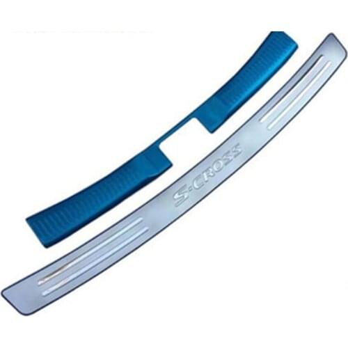 For Suzuki sx4 S-Cross 2014-2016 Built Rearguards Stainless Steel Rear Bumper Protector Car Styling Stickers Accessories
