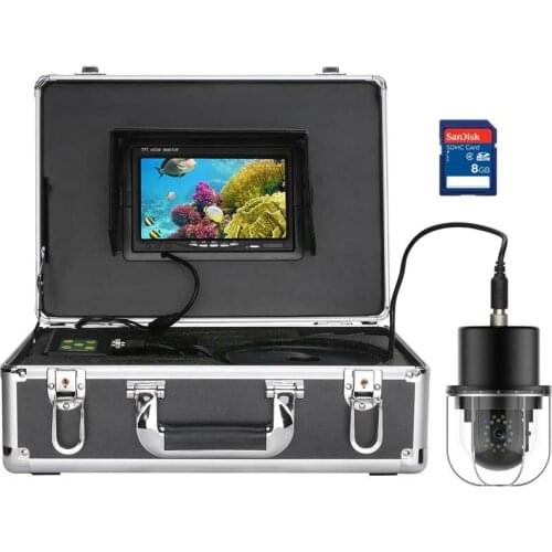 7 Inch Fish Finder 20m 50m 100m Underwater Fishing Camera with DVR Recorder 20 LEDs Waterproof 360 Degree Rotate Cam for Fishing