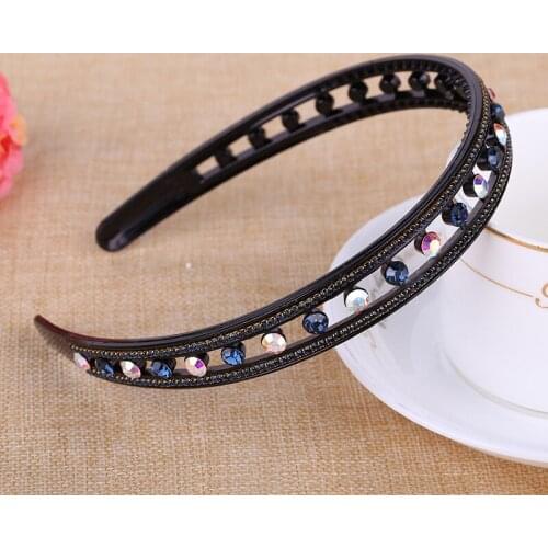 Korean Big Colorful Rhinestone Headband Simple Elegant New Festival Hair Accessories Fascinator Hoofdband Headdress
