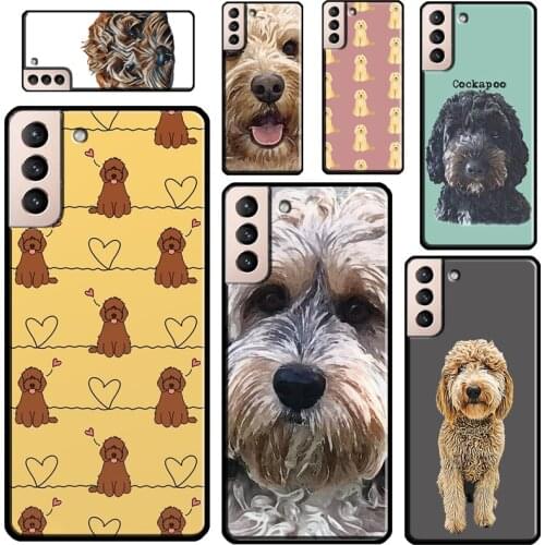 Brown Cockapoo Cover For Samsung Galaxy S21 Ultra Note 20 Note 10 S8 S9 S10 S20 Plus S20 FE Phone Case