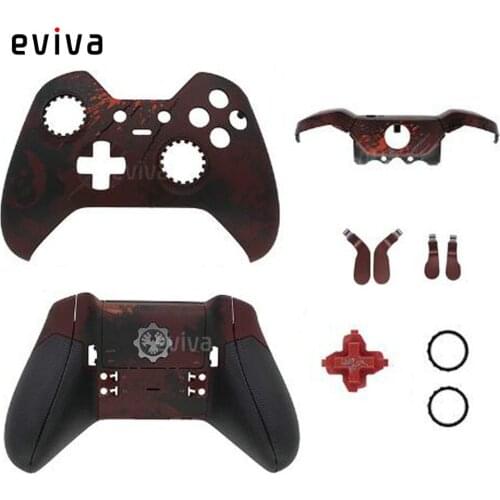 Gamepad Housing Shell Full Kit For Xbox One Elite Controller LB RB Bumper Buttons Back Cover Rubberised Grips Swap Thumbstick