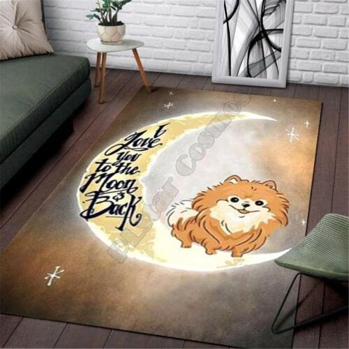 Pomeranian Area Rug 3D All Over Printed Non-slip Mat Dining Room Living Room Soft Bedroom Carpet 01