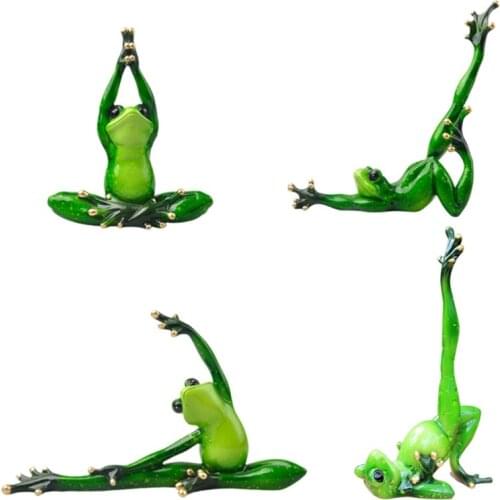 Creative Shopping Frog Statue Indoor Outdoor Sculpture Collectible Figurines Resin Ornament Home Desk Garden Decoration