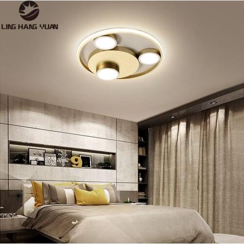 Modern Led Chandelier Gold&Black Led Ceiling Chandelier Lighting luminaires for Living room Bedroom Dining orom Kitchen Lustres