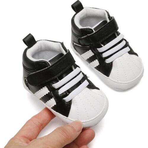 0-12M Baby boys girls moccas children anti-slip PU Leather first walker shoes infant toddler soft soled Sneakers
