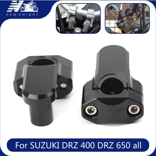 Motorcycle CNC Aluminum Accessories Handlebar Riser 7/8" 22mm 1 1/8" 28mm Bars Clamp riser Pivoting For Suzuki DRZ400 DRZ650 all