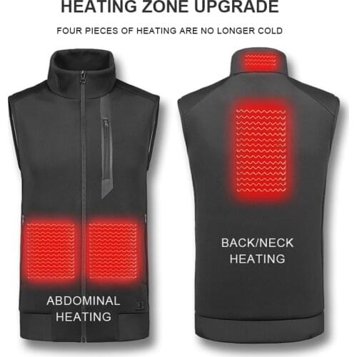 JACKSANQI Mens Women USB Intelligent Heating Vest Sleeveless Jackets Thermal Waistcoats Outdoor Sports Skiing Male Coats RA348