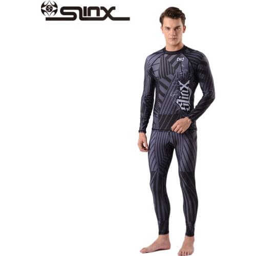 SLINX 0.5MM 2-pieces Lycra Men Wetsuit Anti UV Beachwear Diving Skin Seaside Jacket Pants Surf Windsurf Swimwear Diving Suit NEW