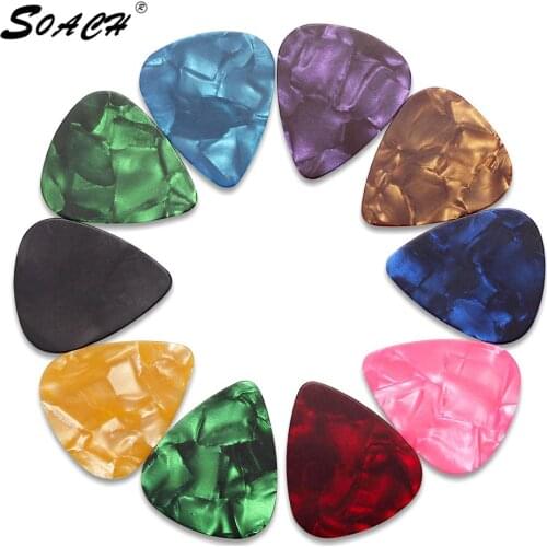 SOACH 10PCS/Lot guitar picks High quality multicolor Celluloid he picks the guitar strap guitar parts guitar accessories