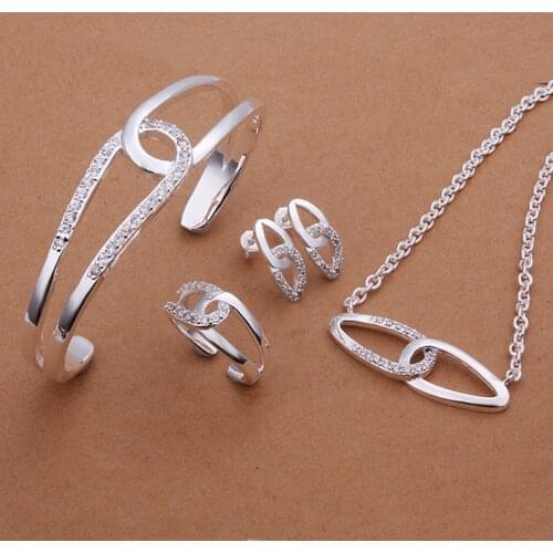 Plated Silver Jewelry Set, FashionJewelry,Nickle Free Antiallergic Silver Fashion Jewelry Set KDS394 rzo kgcq