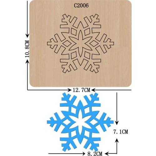 New Christmas snowflake Wooden die Scrapbooking C2006 Cutting Dies
