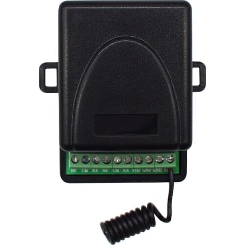 AC DC 12V - 24V 2 channel receiver 433MHz rolling code and fixed code remote switch for PUJOL DEA BENINCA NOVA Garage door gate